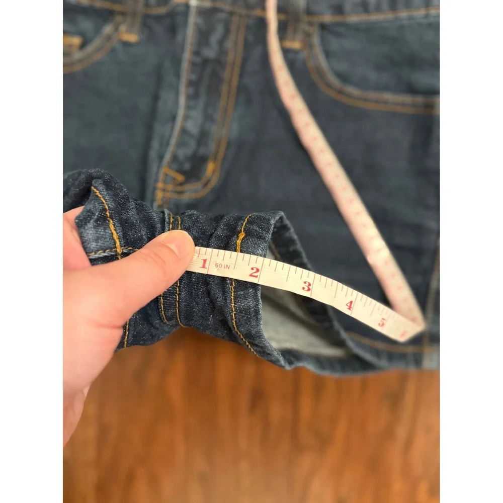 BDG Urban Outfitters Y2K Erin High Rise Denim Shortie Dark Wash Shorts Size 25w - Picture 9 of 9